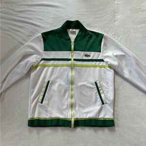 Green Lacoste Track Jacket. Size 6.